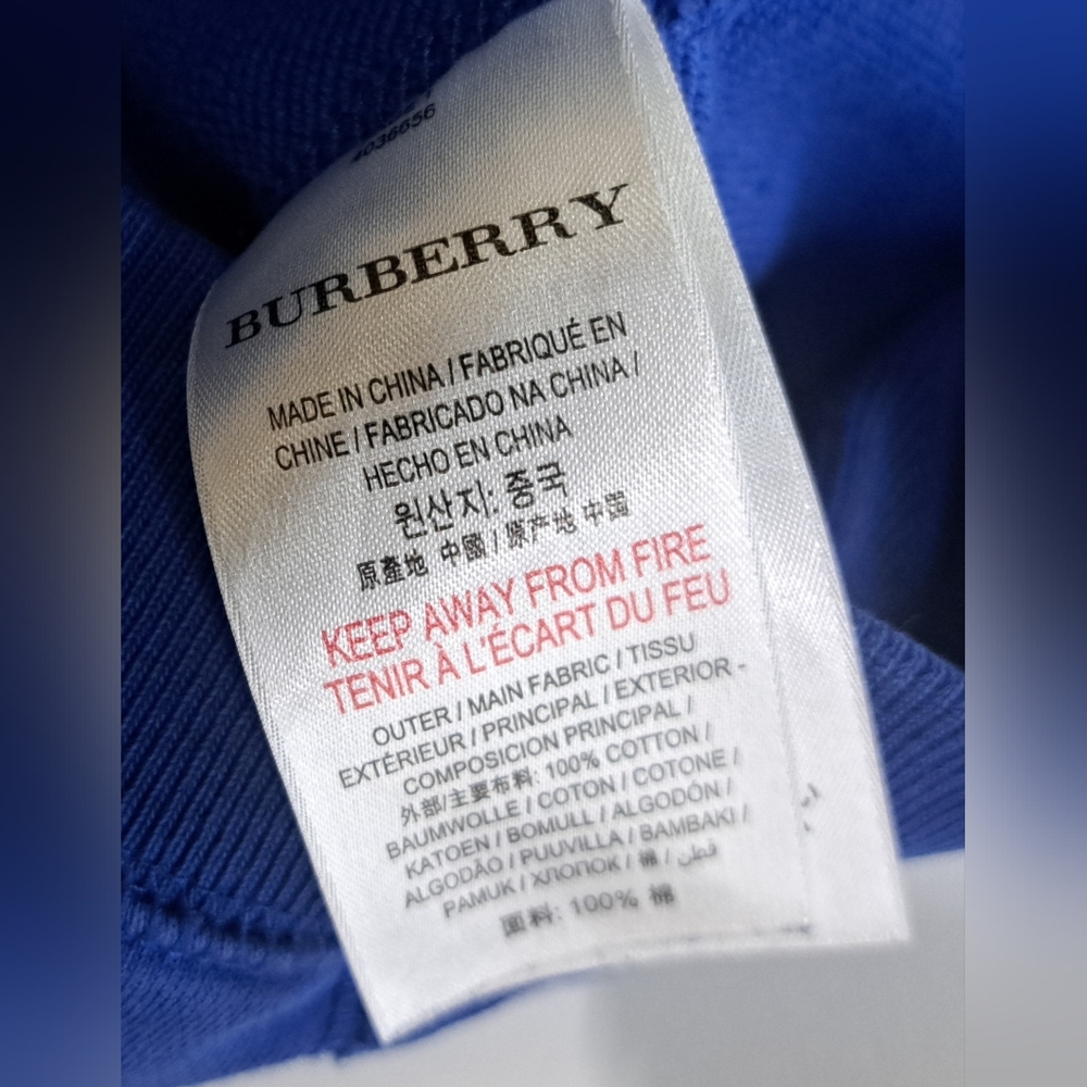 Burberry Children Kids Boys Full Zip Hoodie Sweater Blue Nova Check sz 7Y 122cm - Picture 8 of 12